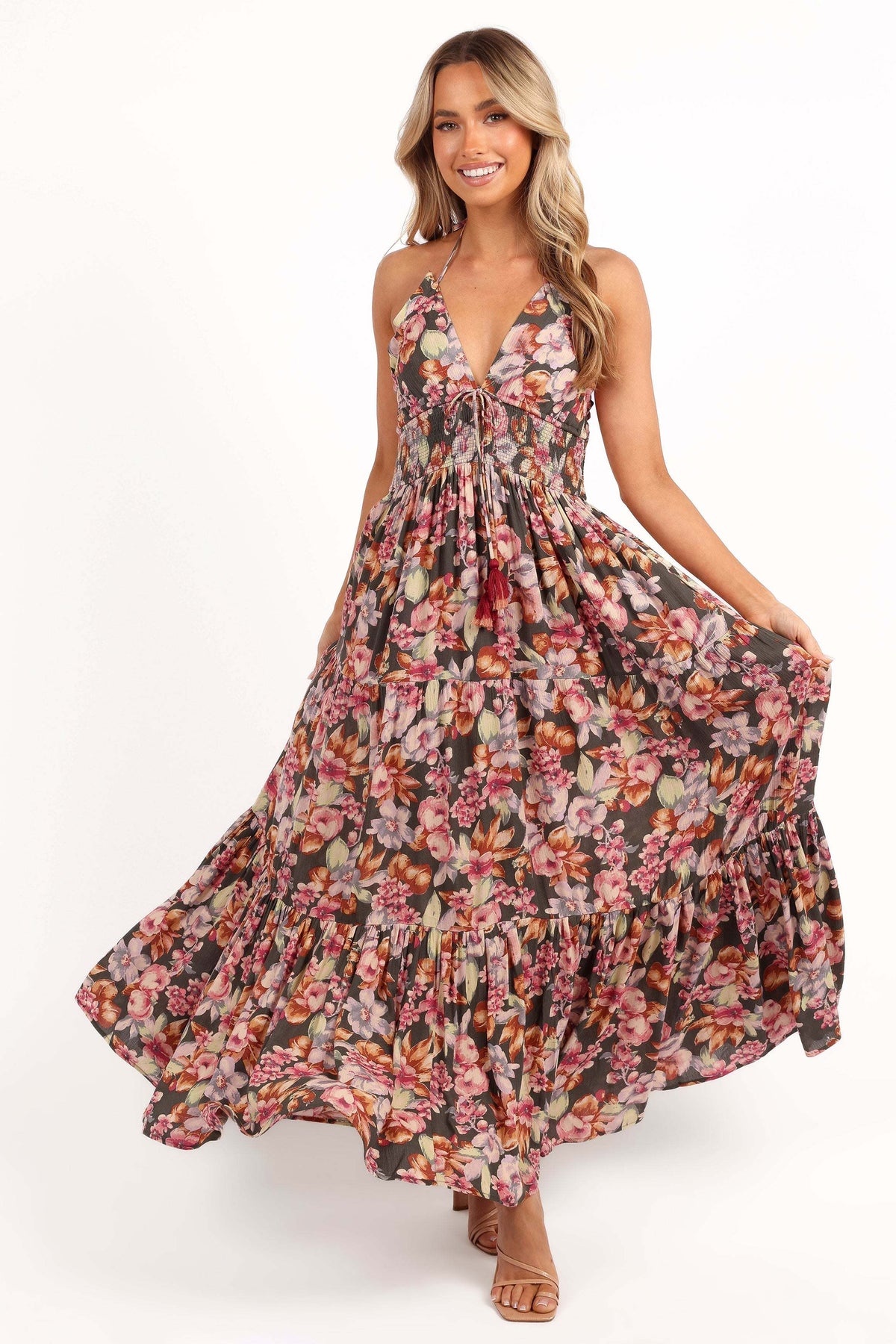 Benson Maxi Dress - Dark Green/Multi - L - Image 13
