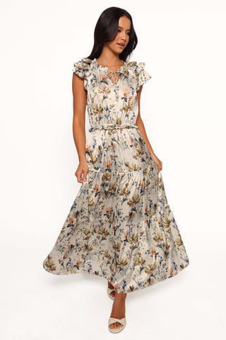Lizzie Midi Dress - Cream Floral - XL - Image 35