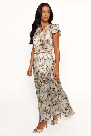 Lizzie Midi Dress - Cream Floral - XL - Image 36