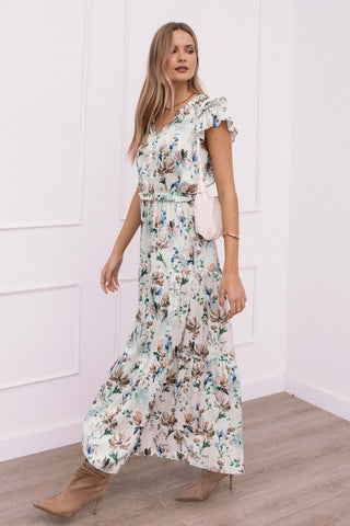 Lizzie Midi Dress - Cream Floral - XL - Image 34