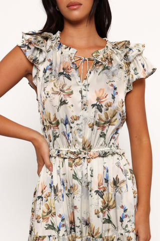 Lizzie Midi Dress - Cream Floral - XL - Image 39
