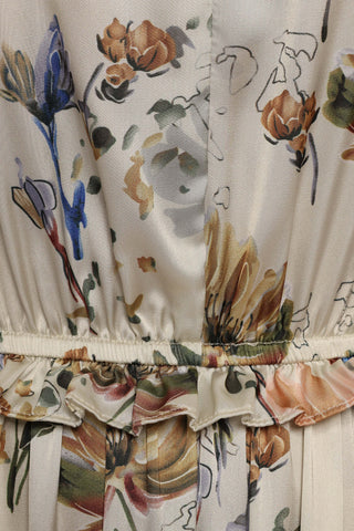 Lizzie Midi Dress - Cream Floral - XL - Image 40