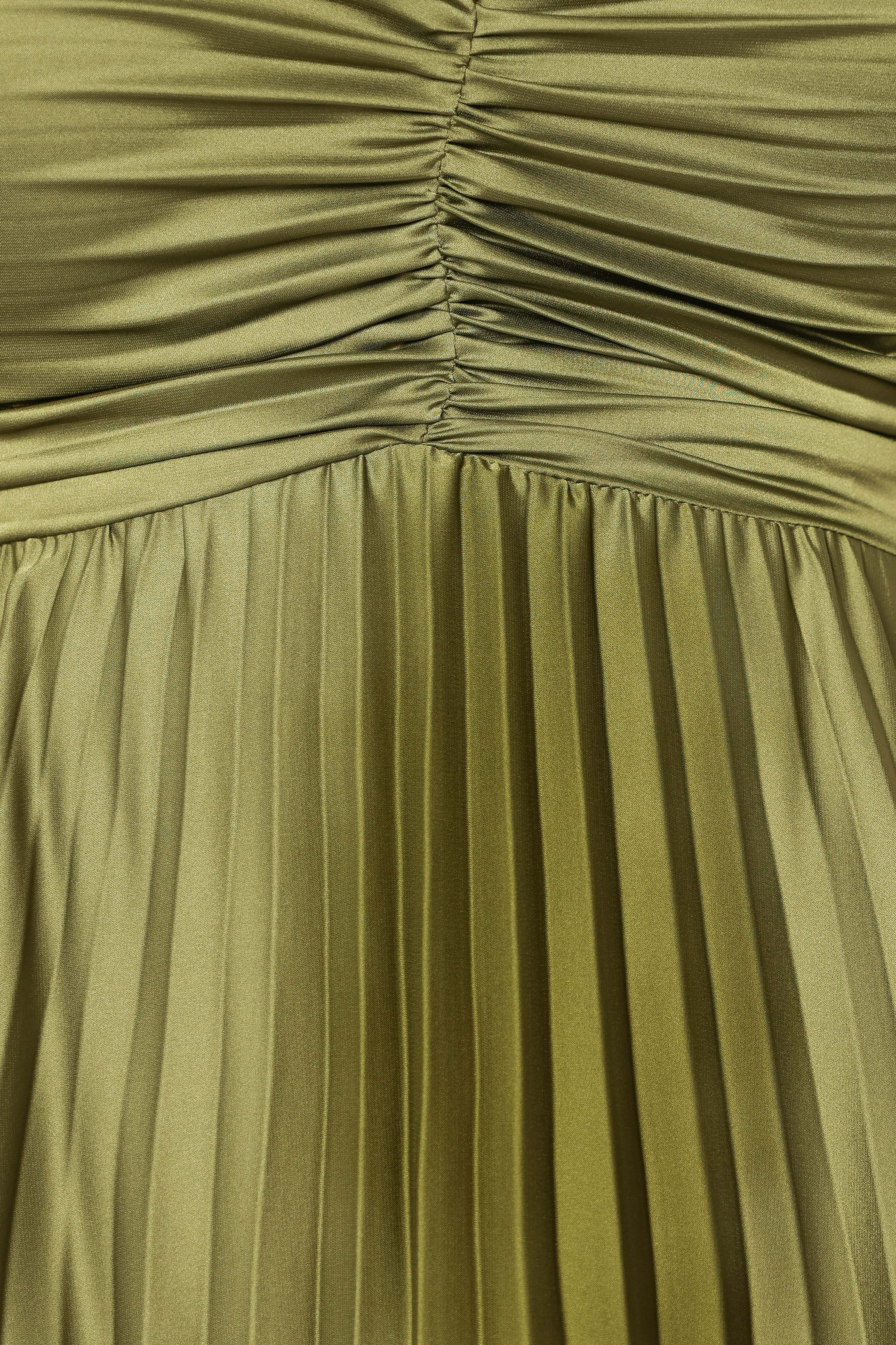 Naira Pleated Maxi Dress - Palm Green - 16 - Image 79