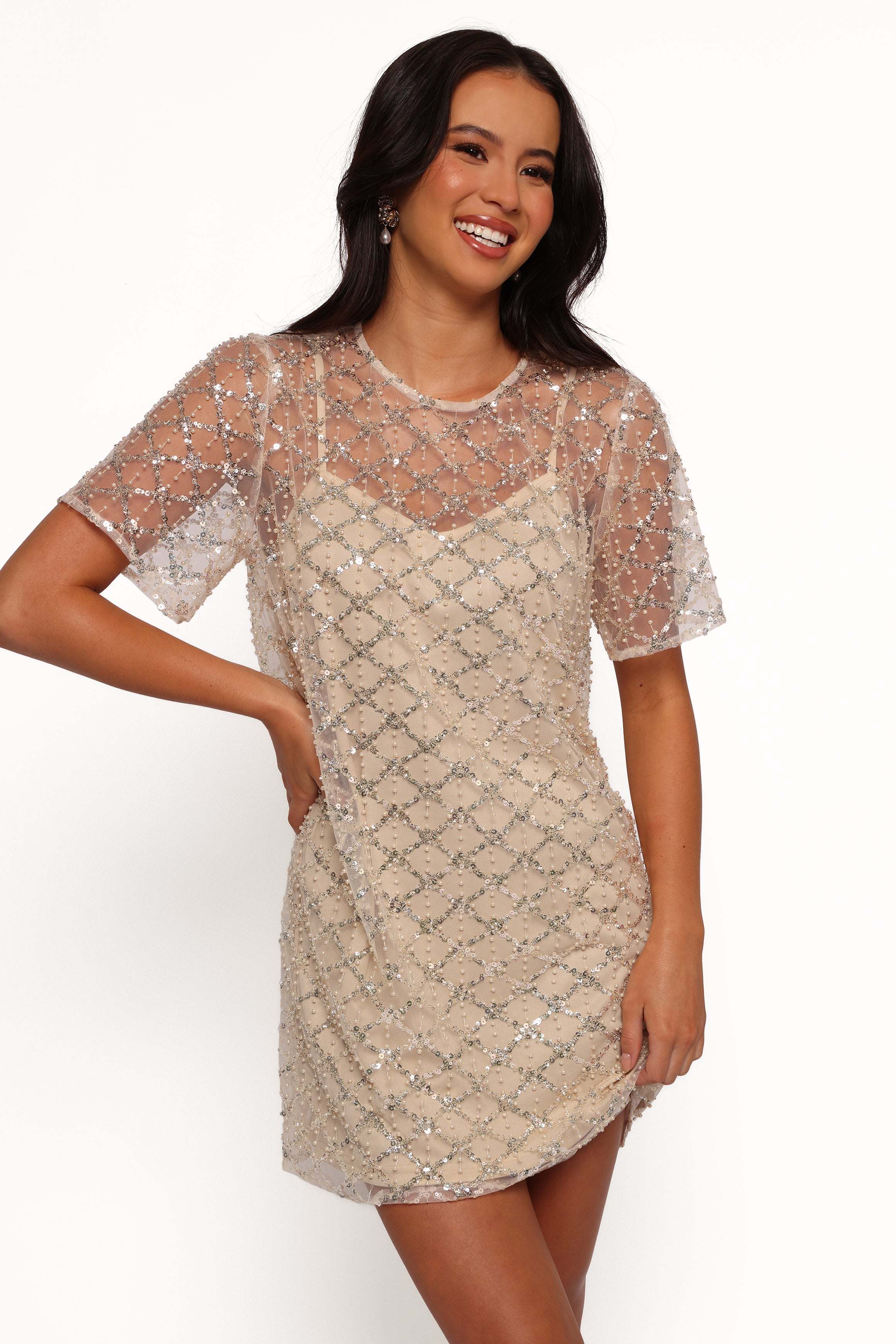 Silvie Mini Dress - Light Taupe - L - Image 29