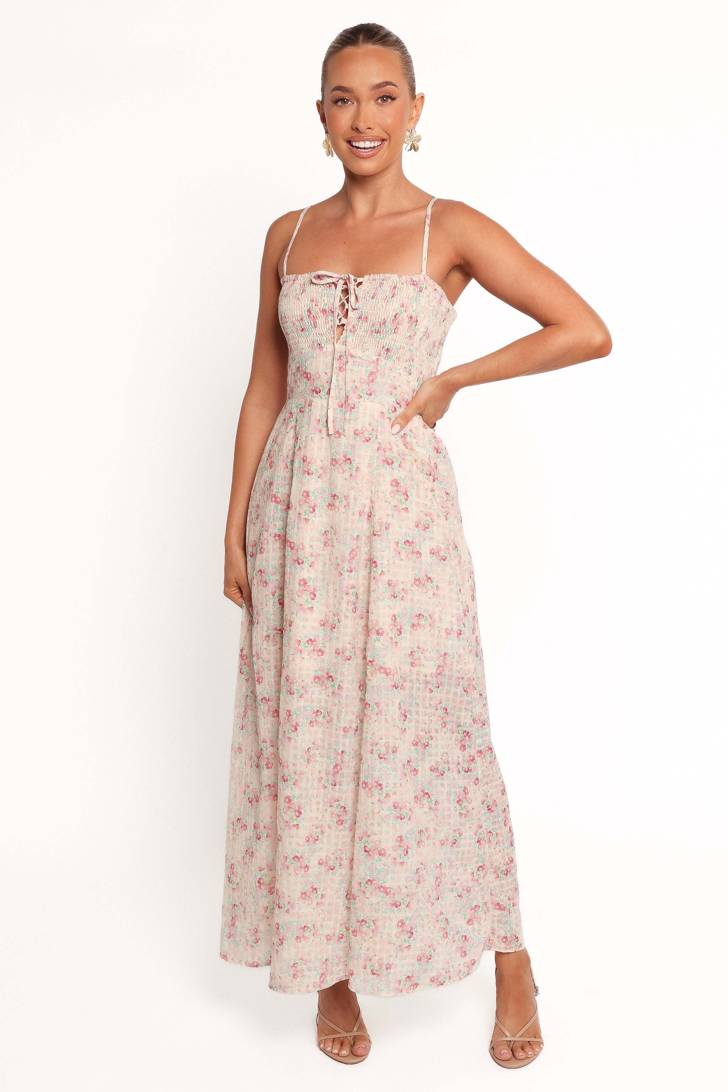 Vespera Maxi Dress - Pink Ditsy - XL - Image 32