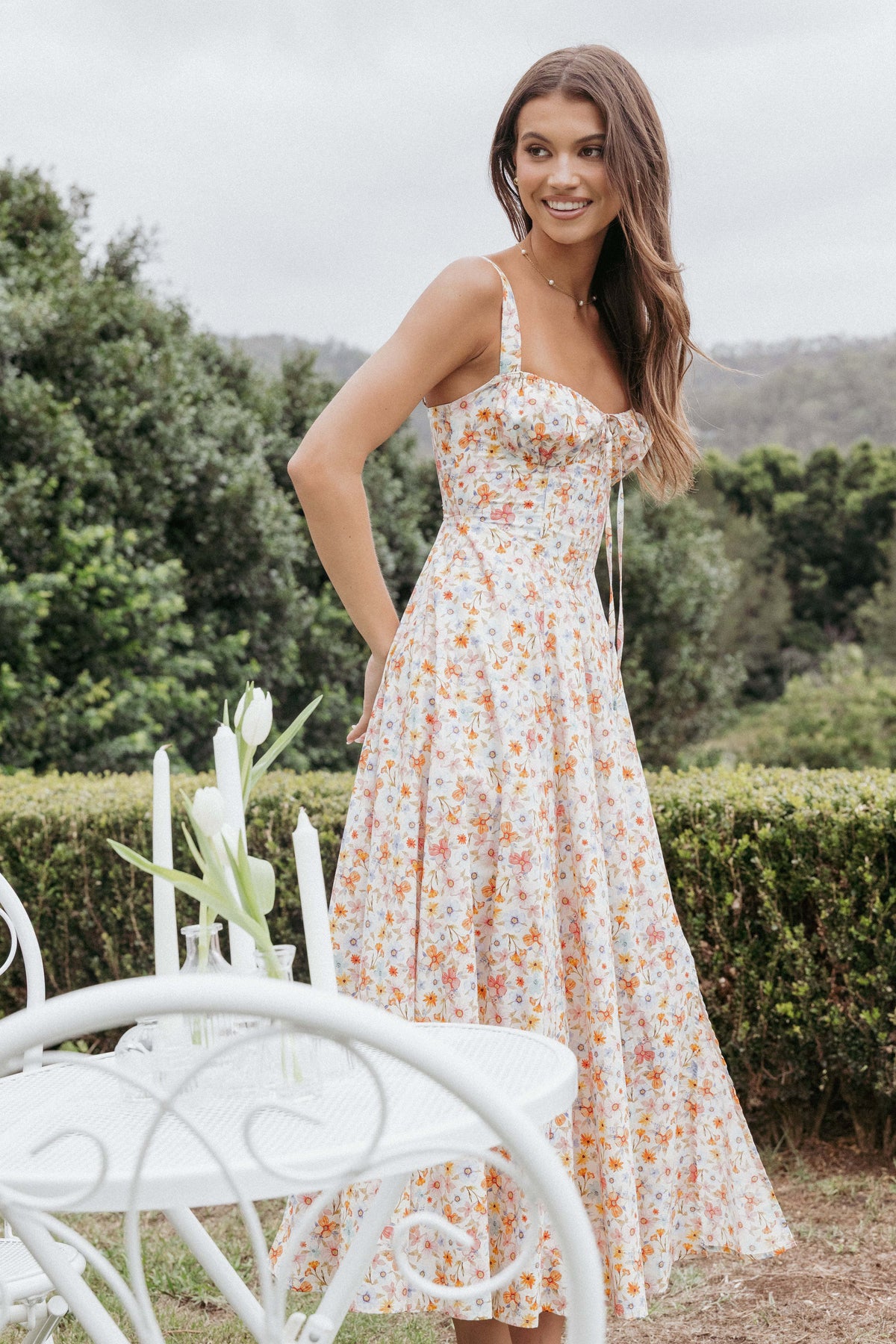 Wisteria Midi Dress - Orange - XL - Image 33