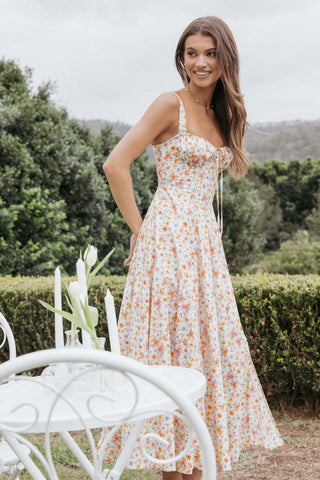Wisteria Midi Dress - Orange - XL - Image 33
