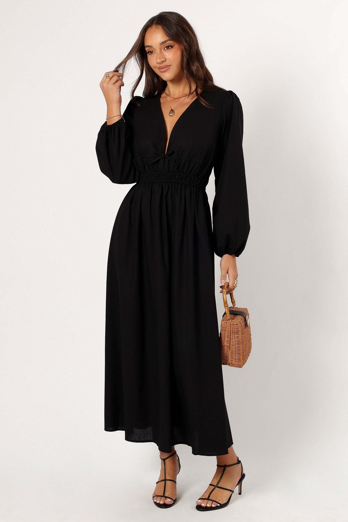 Cece Long Sleeve Maxi Dress - Black - XL - Image 29