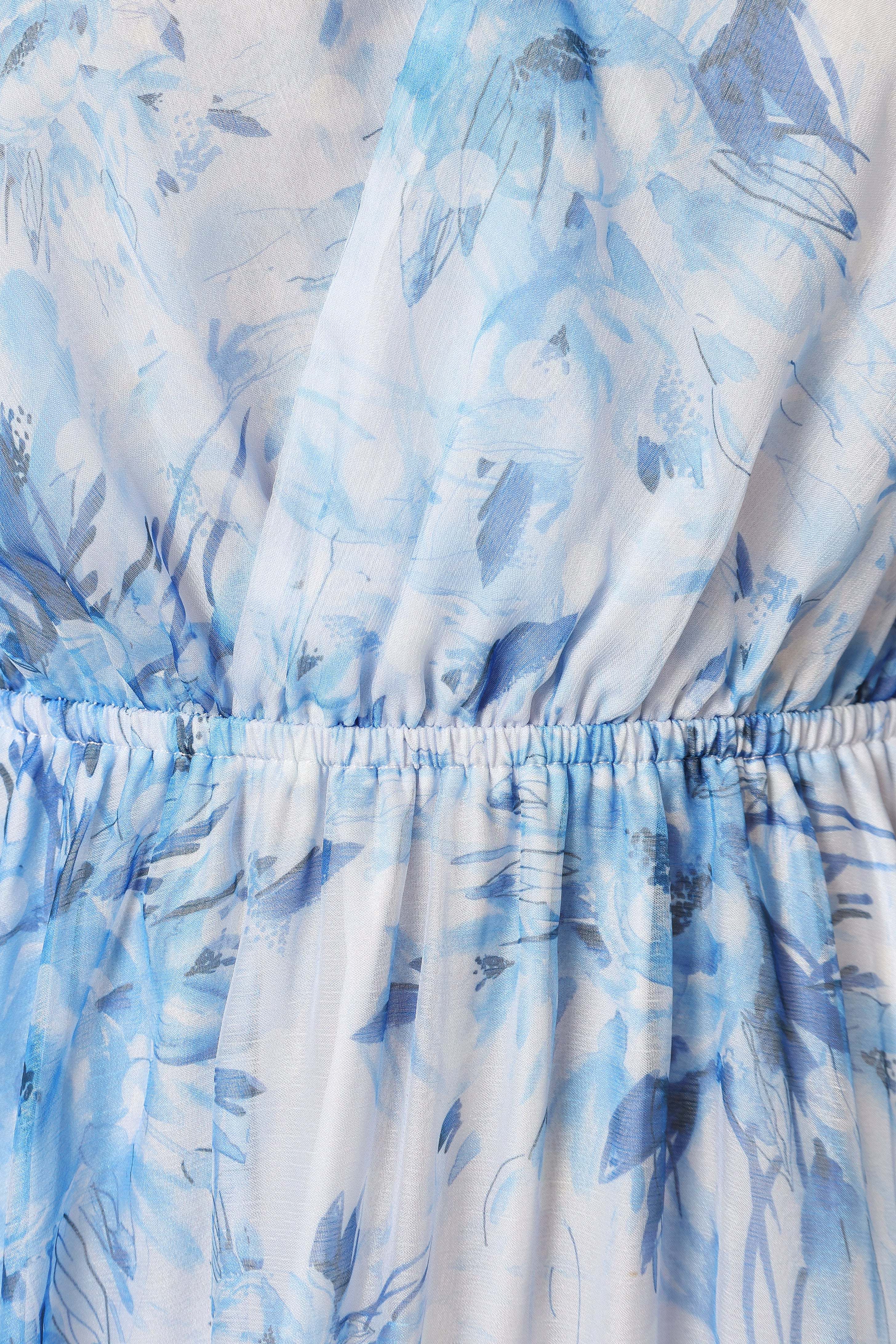 Anisa Maxi Dress - Blue Floral - XL - Image 50