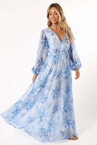 Anisa Maxi Dress - Blue Floral - XL - Image 47