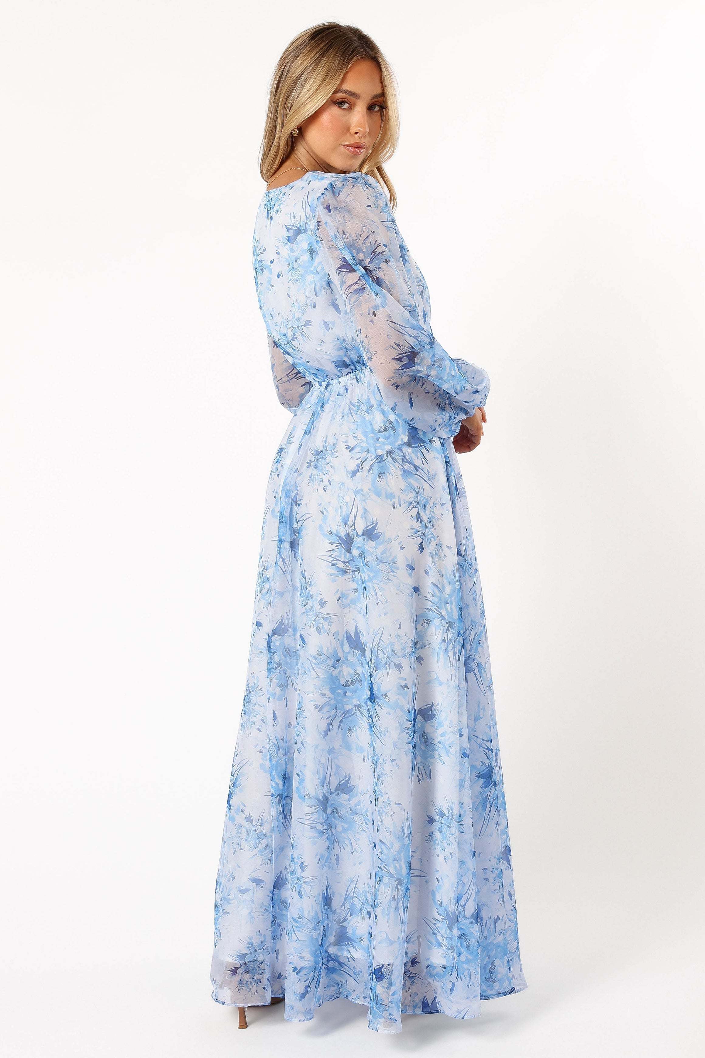 Anisa Maxi Dress - Blue Floral - XL - Image 46