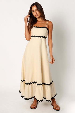 Yana Maxi Dress - Cream Black - XL - Image 33