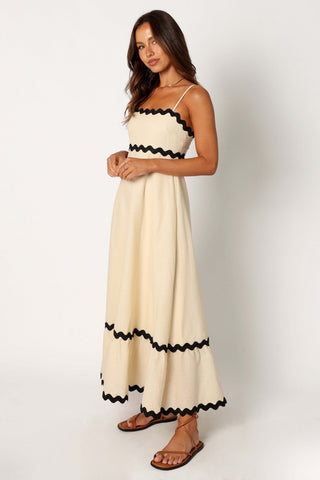Yana Maxi Dress - Cream Black - XL - Image 34
