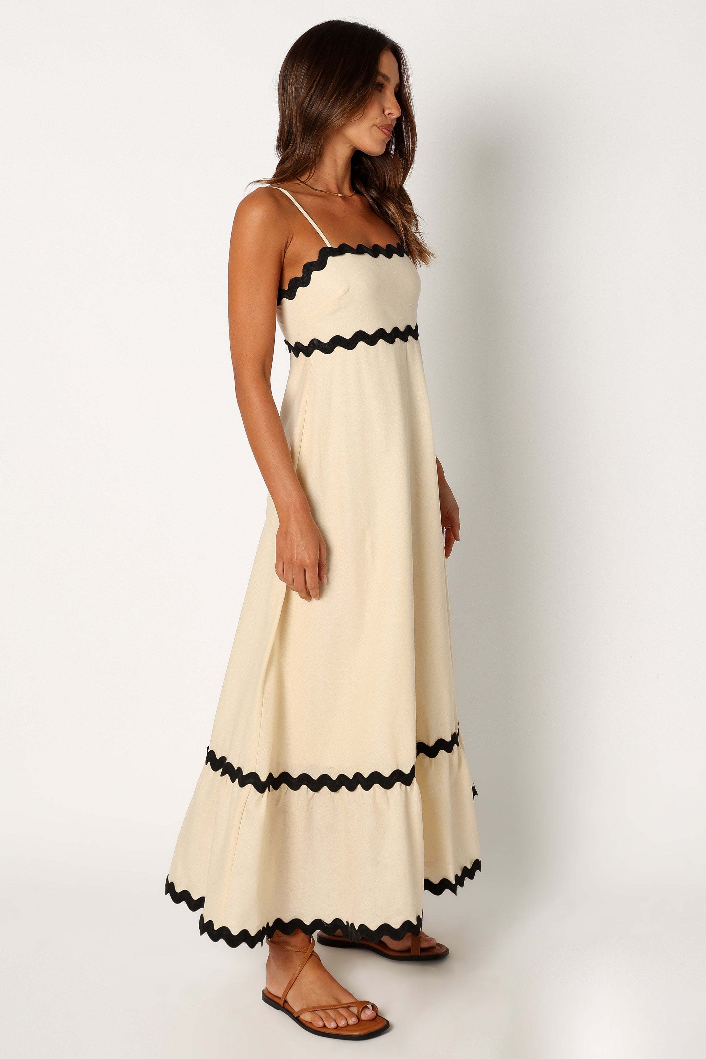 Yana Maxi Dress - Cream Black - XL - Image 37